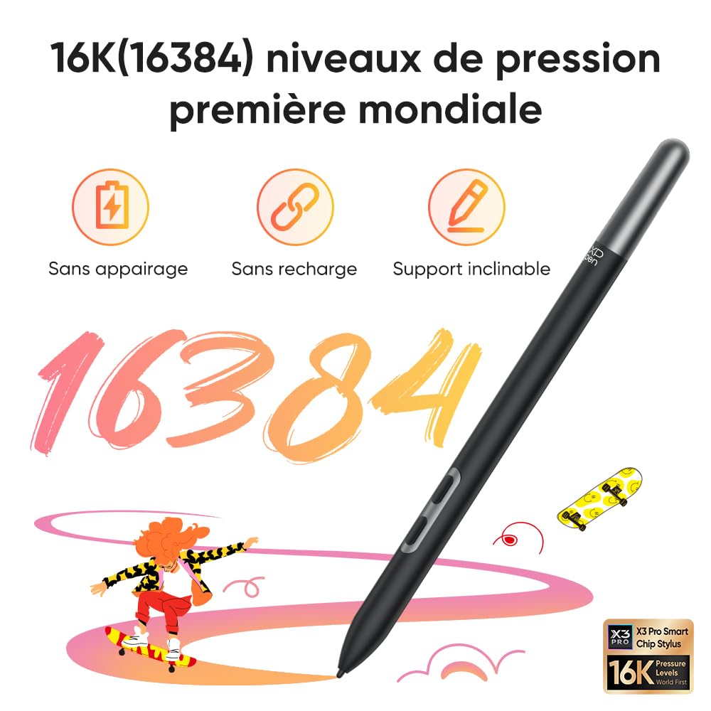 XPPen Tablette Graphique, Tablette Graphique Autonome Dessin avec Écran Tactile 12 Pouces, Magic Drawing Pad Android 14, Résolution 2K, Batterie 8000 mAh, 256 Go ROM + 8 Go RAM (1 to Extensible)