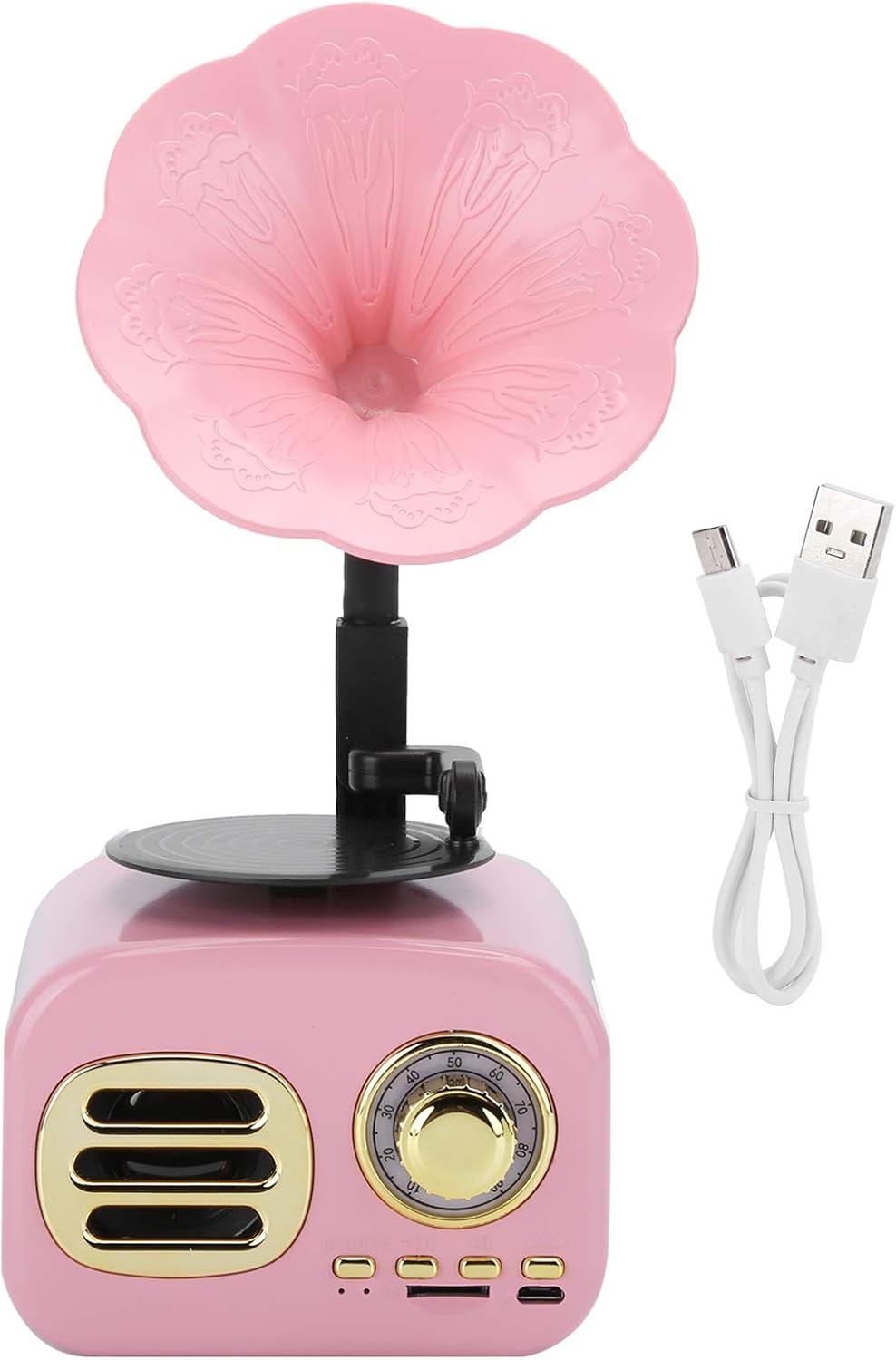 ciciglow Bluetooth Speaker, Mini Portable Vintage Bluetooth Speaker Support Memory Card Retro Loudspeaker Box Professional Music Player for Home, Office, Indoor, Outdoor,