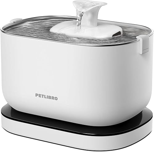 PETLIBRO Fuente de agua para gatos, fuente de agua inalámbrica para mascotas, funciona con pilas, fuentes de agua Dockstream de 2.5L/84 onzas para