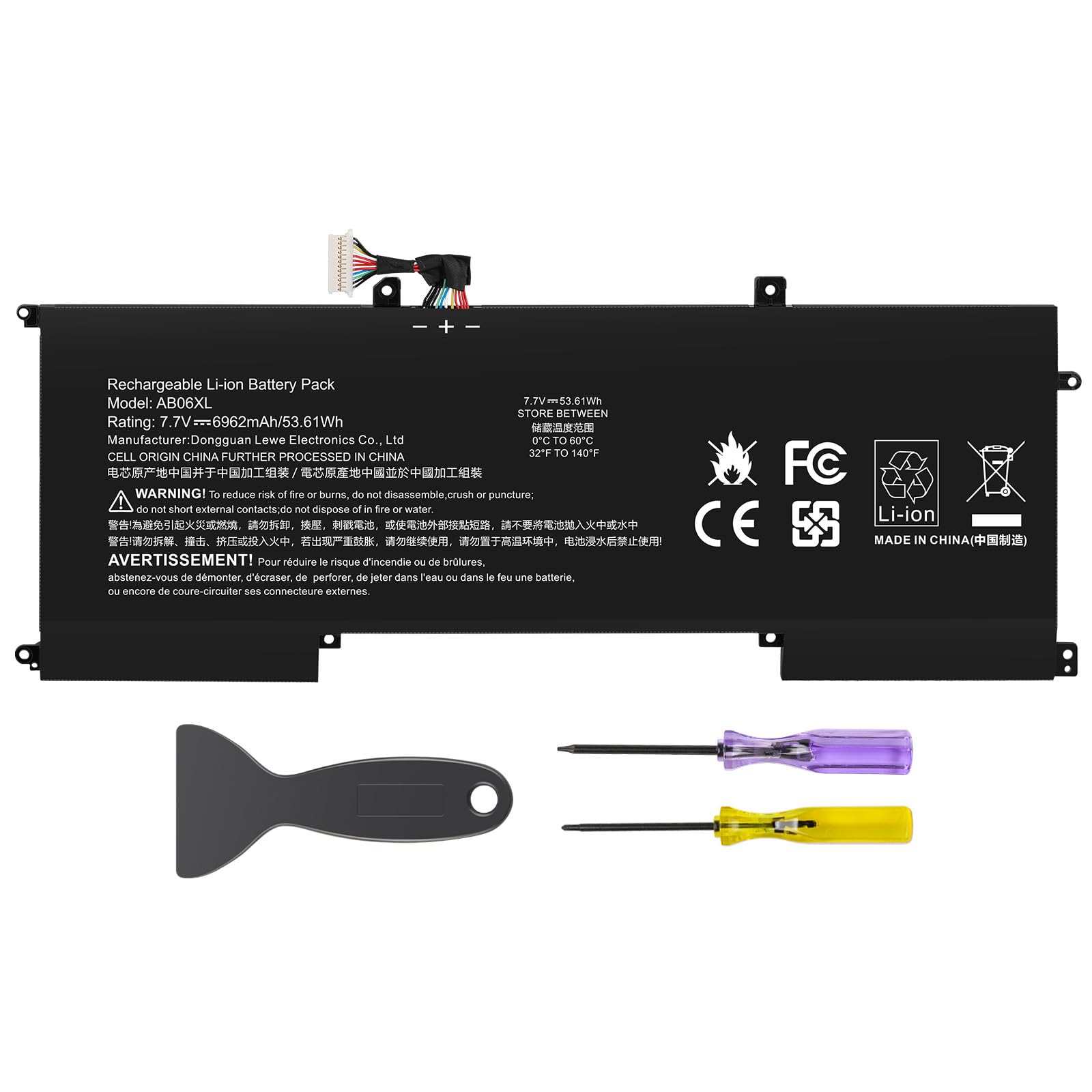 ASUNCELL 7.7V/53.61Wh AB06XL Batería para portátil para HP Envy 13-AD Series, AB06XL AB06053XL HSTNN-DB8C 921408-2C1 921408-271 921438-855 TPN-I128