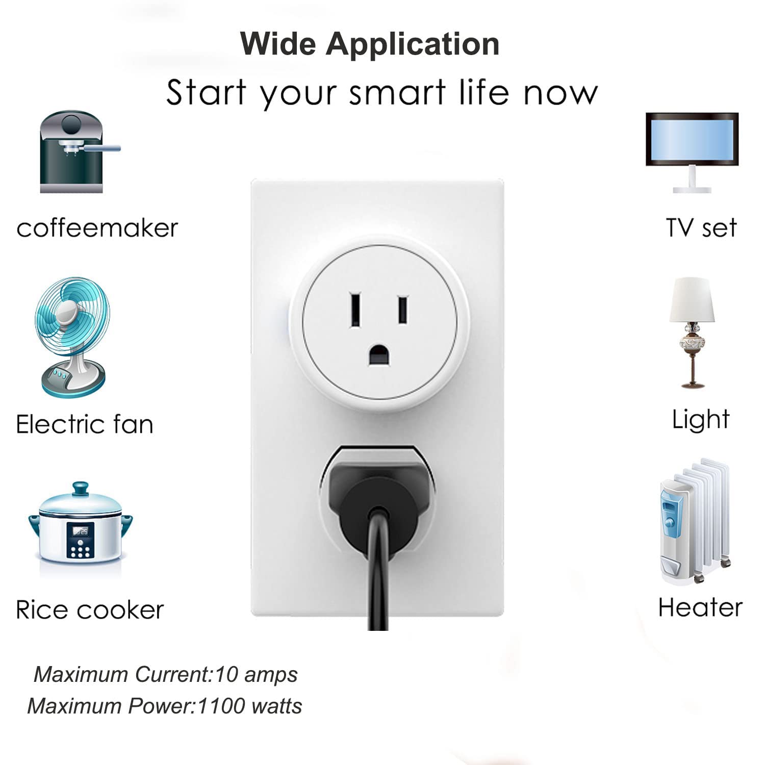 Zigbee Smart Plug Easy Setup Work with SmartThings Google Home Voice Control with Alexa 10A Hub Required Pack — view 4