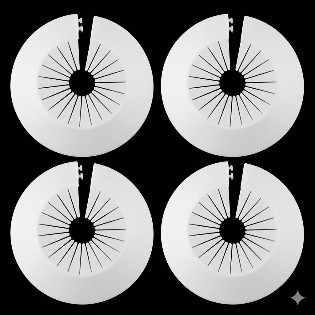 Adjustable Plastic Escutcheon Cover | 30–55mm Wall Flange Cover for Water Line, Bathroom, Kitchen Sink, Wash Basin & Toilet Plumbing Finish (White)-image-22
