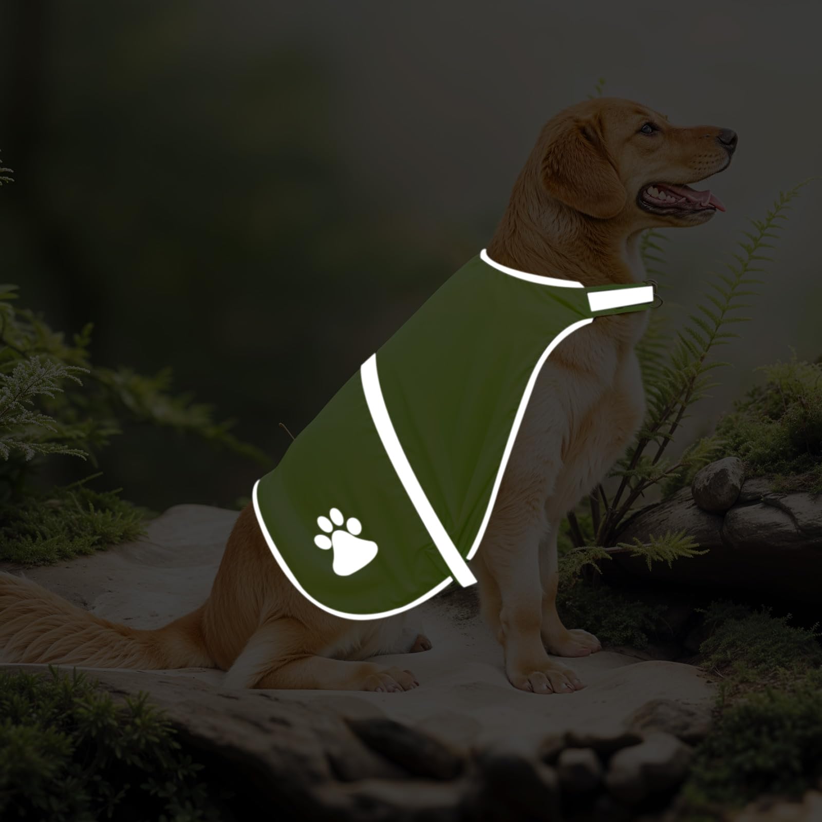 Reflective Dog Vest High Visibility Safety Service Jacket, Adjustable Apparel for Outdoor Activities Walking - Image 4
