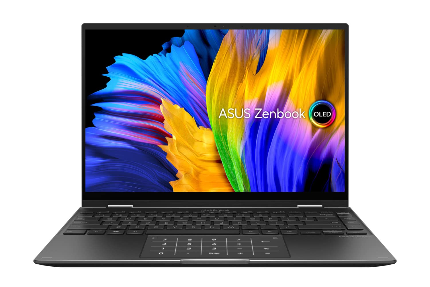 ASUS Zenbook 14 Flip OLED UN5401QA-KN160W Ordinateur Portable Convertible 360° Ecran 14'' 2,8K OLED Tactile (AMD Ryzen 9 5900HX, 16Go RAM, 1TB SSD) Windows 11 Home Clavier AZERTY Français