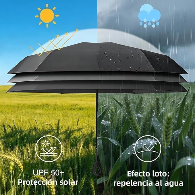 Image of Zemic Umbrella, UV Big Size Umbrella for Sun Protection Rain Windproof Strong Large 3 Fold For Men Women Kids Boys Girls Perfect & Stylish Windproof & Compact''