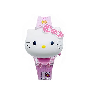 EBR Hello Kitty Led Glowing Digital Watch for Girls with Music and Light