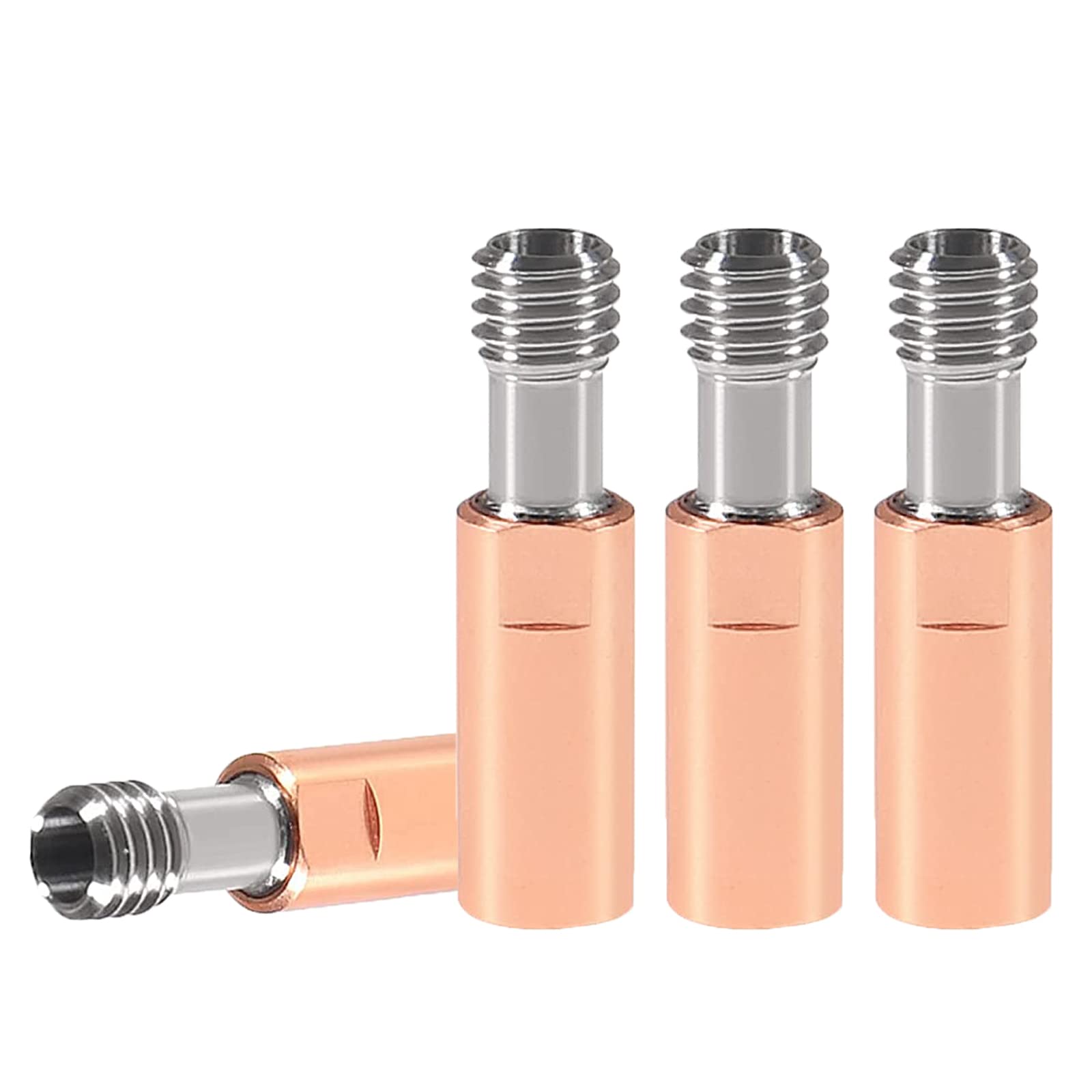 Alamscn 4Pcs 4.1 Bore Heatbreak Titanium Alloy Bimetal Throat Nozzle For Ender 3 V2 Ender 3 Pro Cr10 3D Printer Hotend