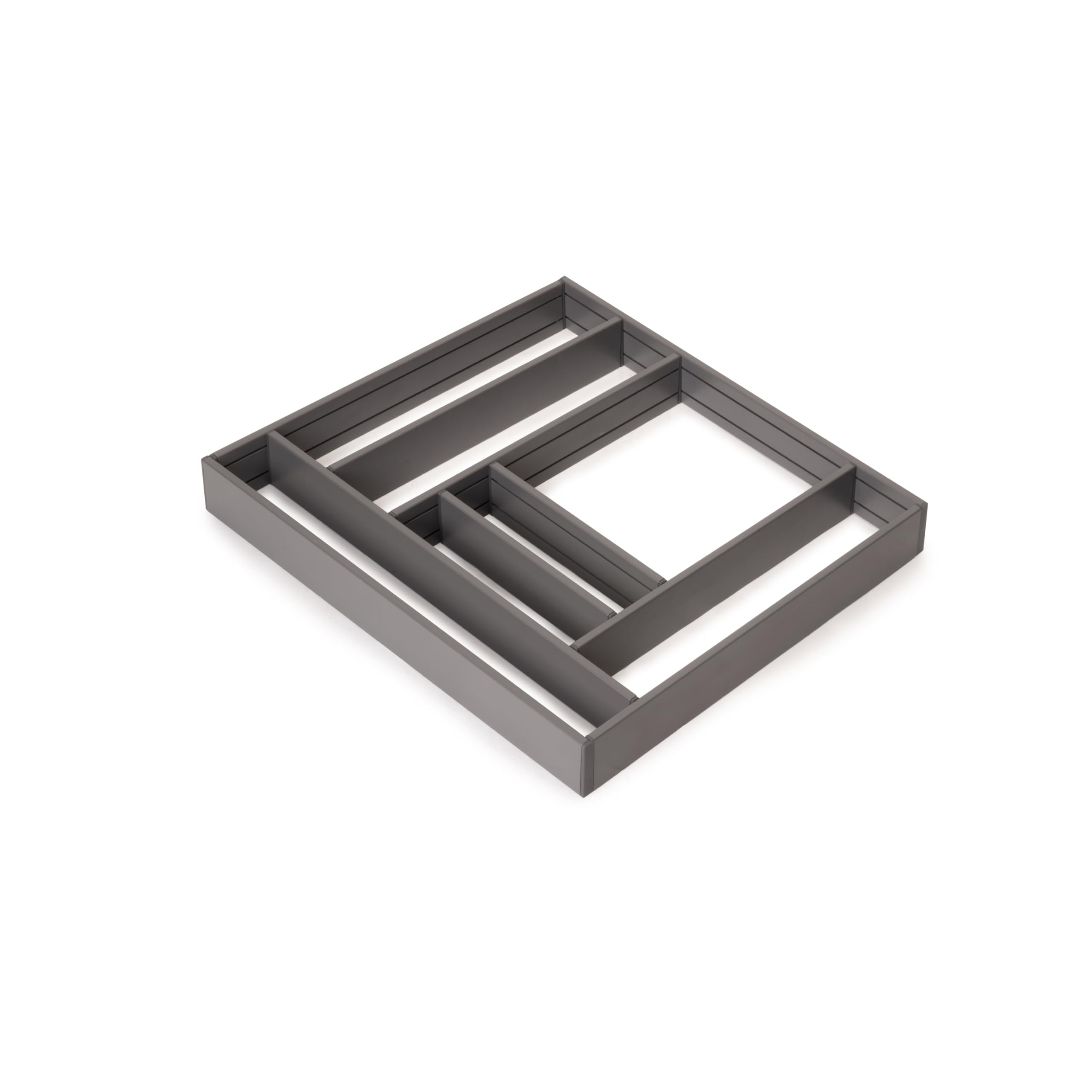 Emuca - Drawer organizer 600x500, drawer dividers made of aluminium, Anthracite grey