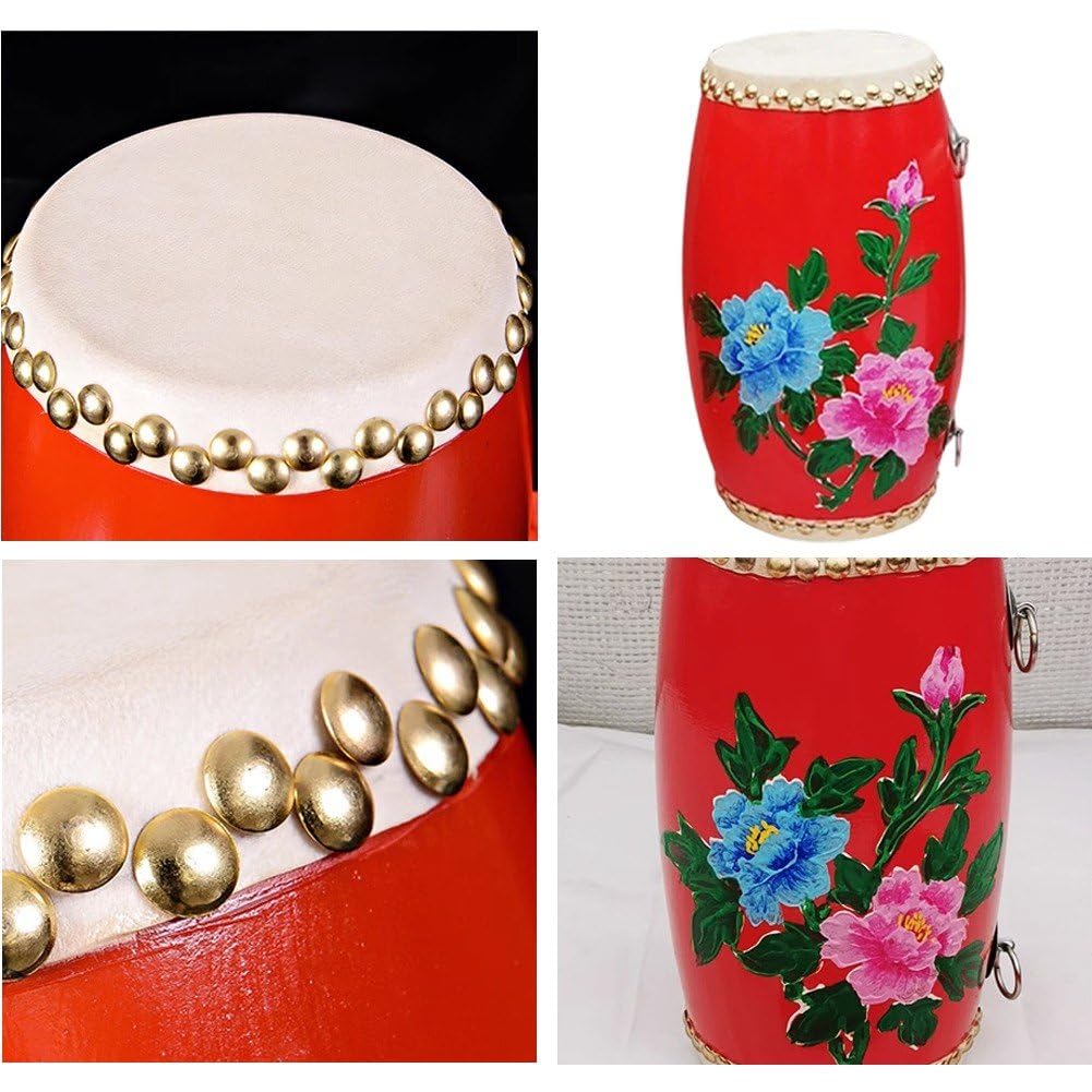 Tambor De Cintura De Estilo Tradicional Chino, Instrumento De Percusión para Niños Y Adultos, Tambor De Madera, Instrumento De Interpretación con Baquetas Y Correa.