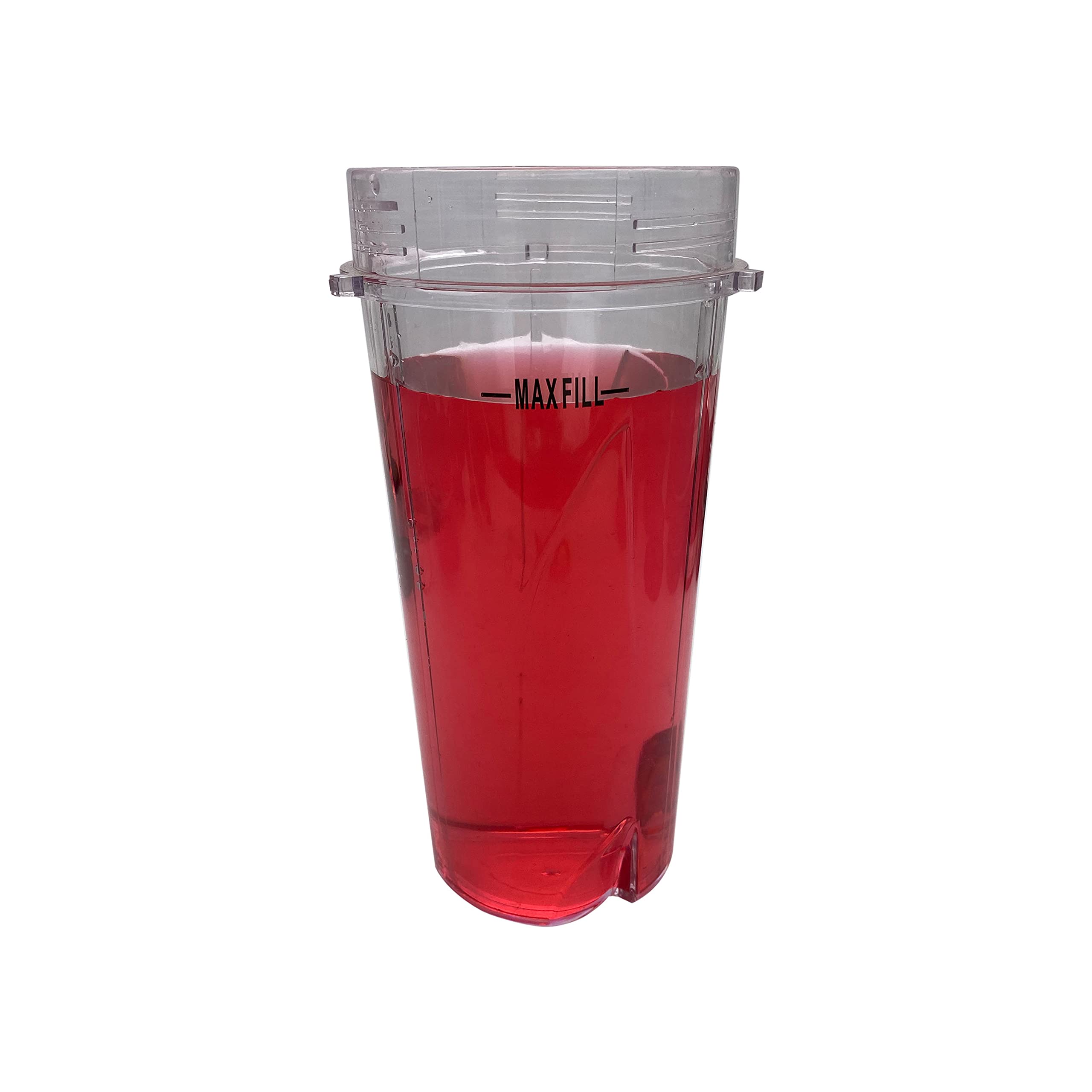 Replacement 16oz Cup with 3 tabs and lid Compatible with 600W NINJA BL100 30/BL102 30/BL101 30 or Ninja Kitchen System Pulse Blender : BL200 30/ BL201 30/BL201C 30 (3 tabs 16oz cup with spout lid)