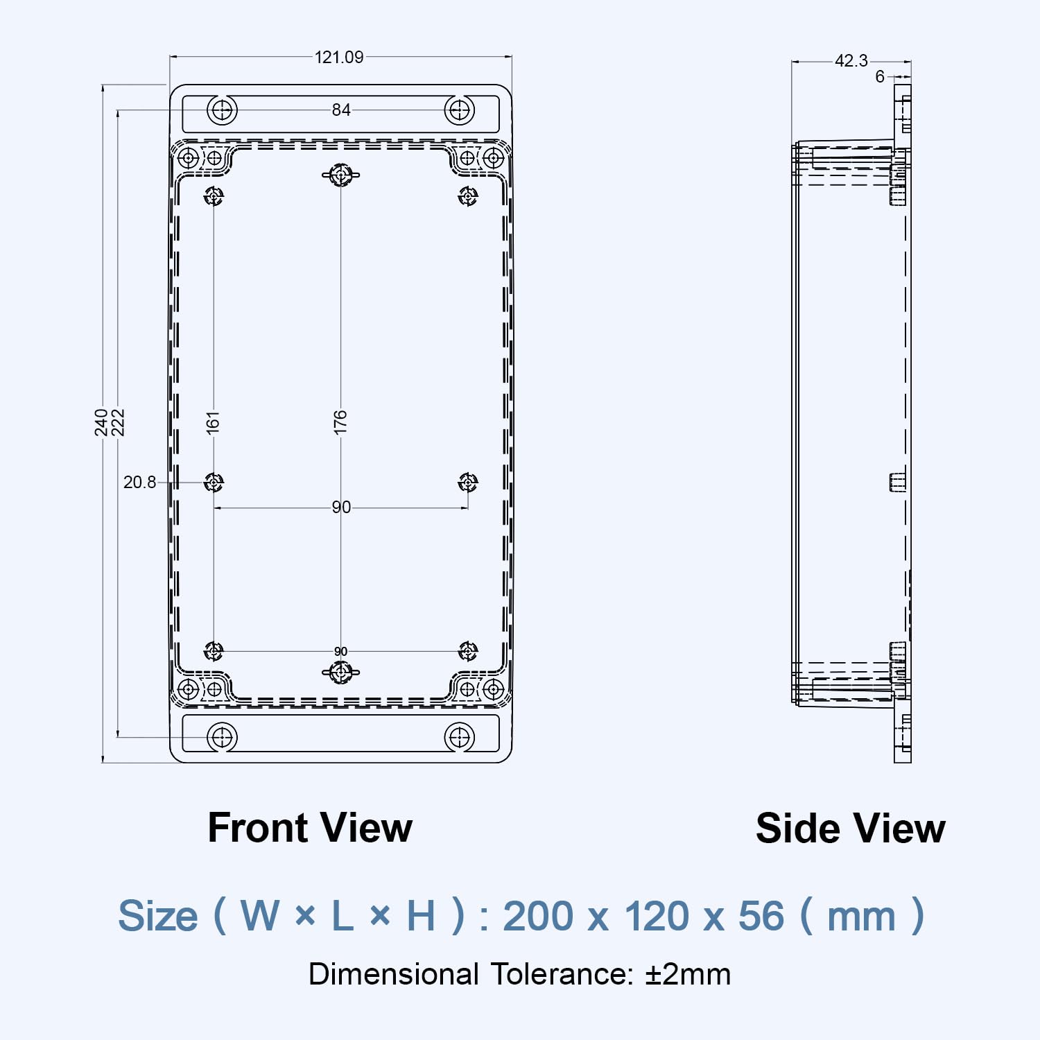 Waterproof Electrical Box - IP65 ABS Enclosure -9