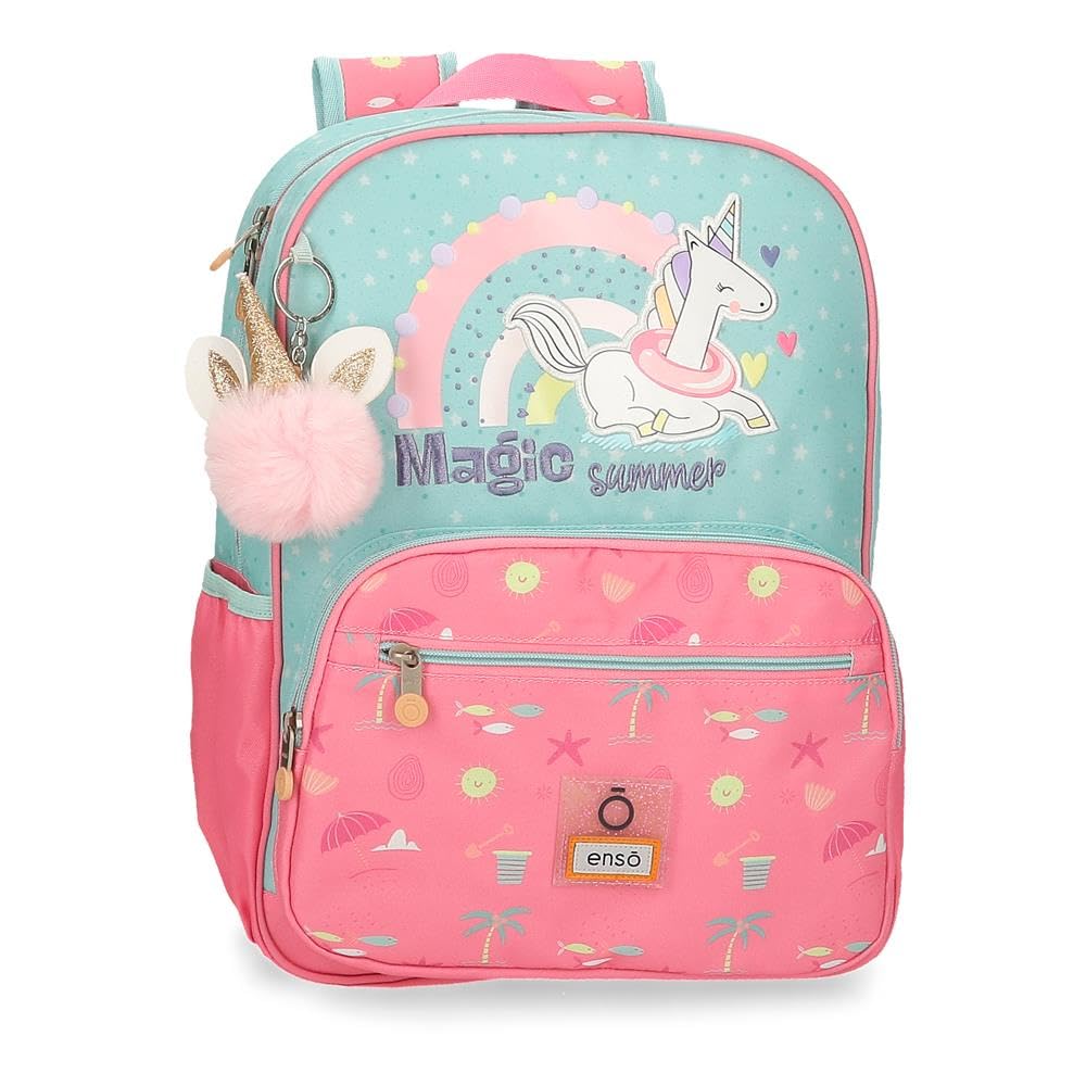Enso Magic Summer Mochila Escolar Adaptable a Carro Multicolor 30x38x12 cms Poliéster 13,68L