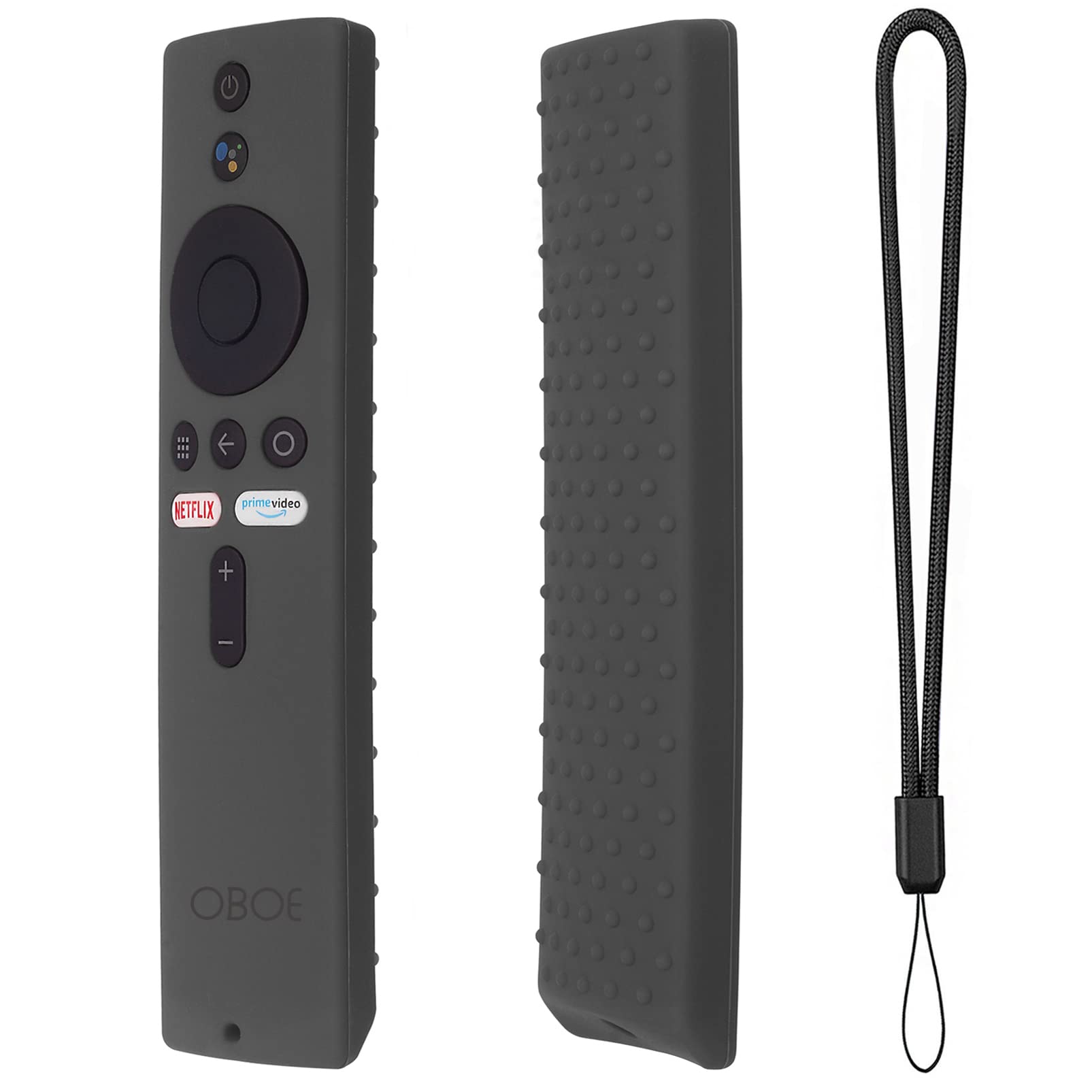 Oboe Silicone Tv Remote Cover Compatible with Xiaomi Mi TV Remote Netflix/Amazon Model 4X (65,55,50,43 inch)/ 4A (40 inch) Shockproof Cover with Loop (Dark Grey) [Remote NOT Included]-image-12