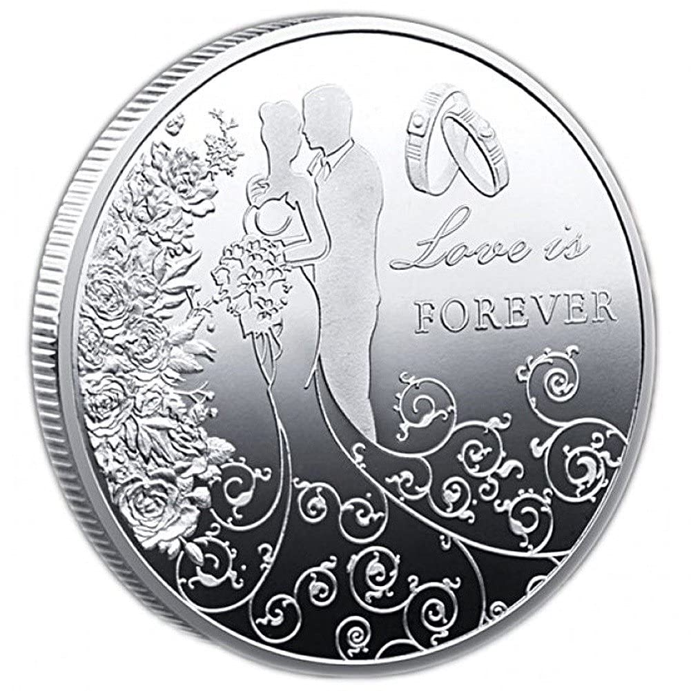 Stakee is Forever Commemorative Coin Wedding Commemorative Coins Valentine Day Souvenir Coins Multi-language Coins