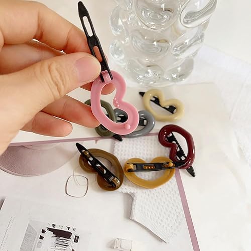 Miniatura 4 de Morandi - 16 pinzas para el cabello con forma de corazón para niñas, lindas pinzas para el cabello pequeñas para niños, pinzas para el cabello