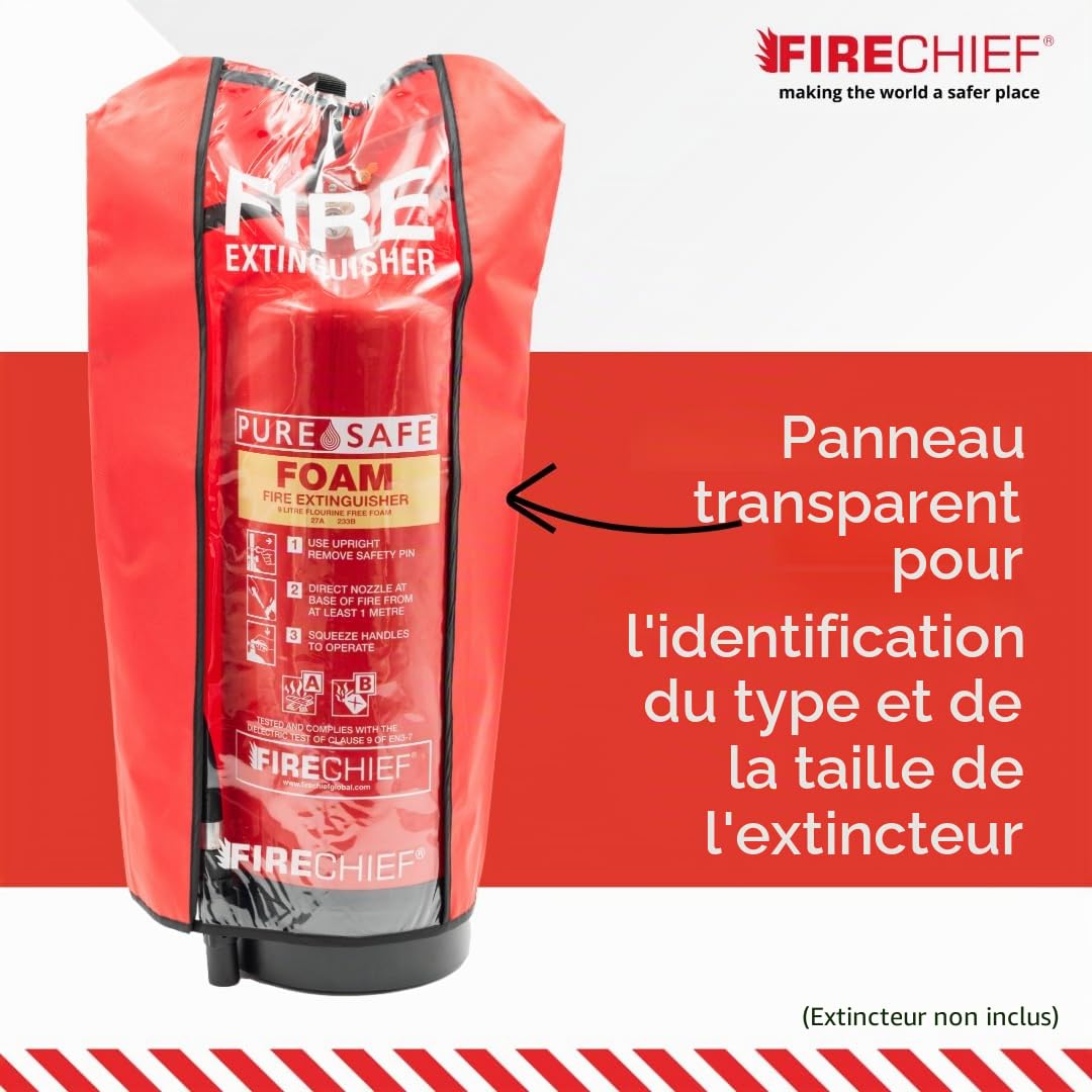 Firechief RPV3 Grande housse pour extincteur Rouge