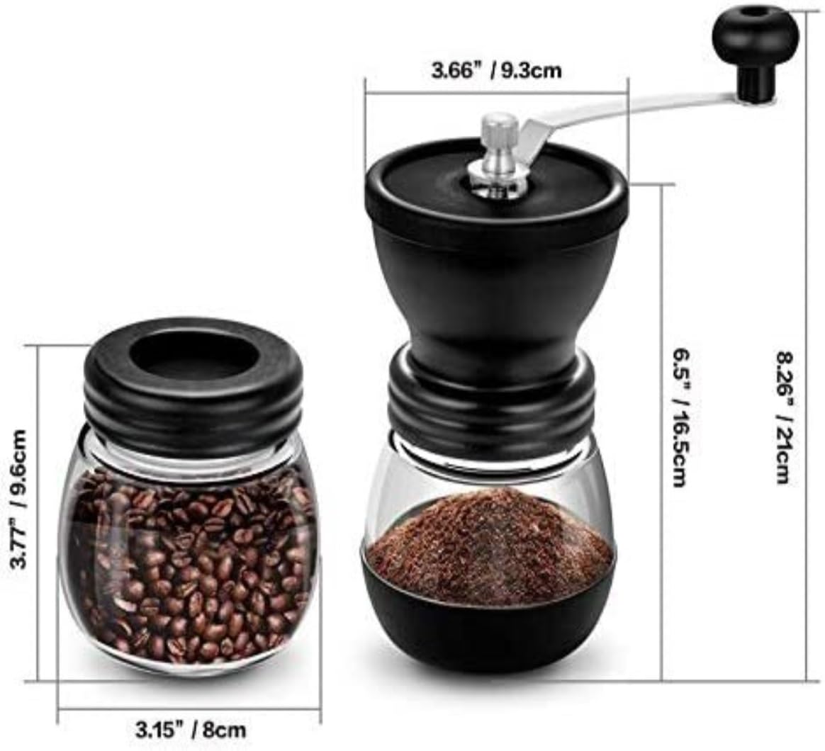 French Press Ręczny Młynek Do Kawy Ziaren Burr Przenośny Dzbanek Kawy