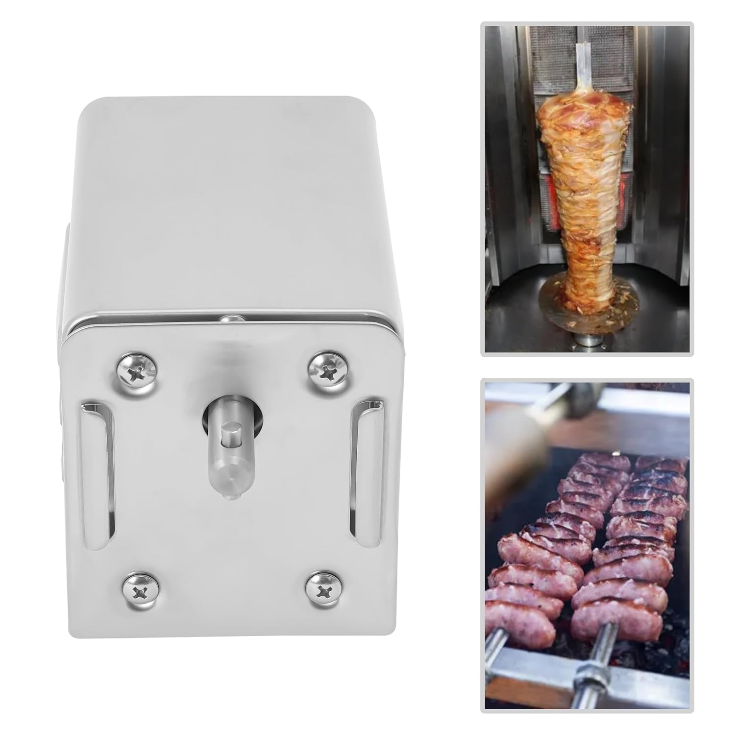 Electric Roaster Motor 40kg/88.18 lbs 15W 110-120V BBQ Motor, Stainless Steel Rotisserie Barbecue Motors, for Picnic Travel, or Party