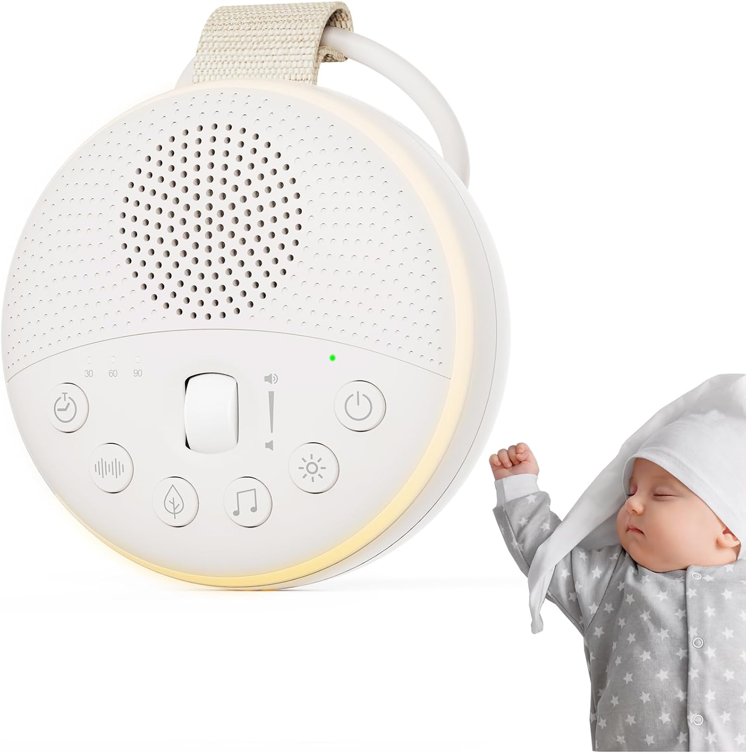 White Noise Machine, Portable Sound Machine with 22 Soothing Sleep Sounds, Long-Lasting Battery, Gentle Night Light, Travel-Friendly Sleep Aid for Infants, Portable White Noise Machine, Portable Sound Machine with 22 Soothing Sleep Sounds, Long-Lasting Battery, Gentle Night Light, Travel-Friendly Sleep Aid for Infants, Portable