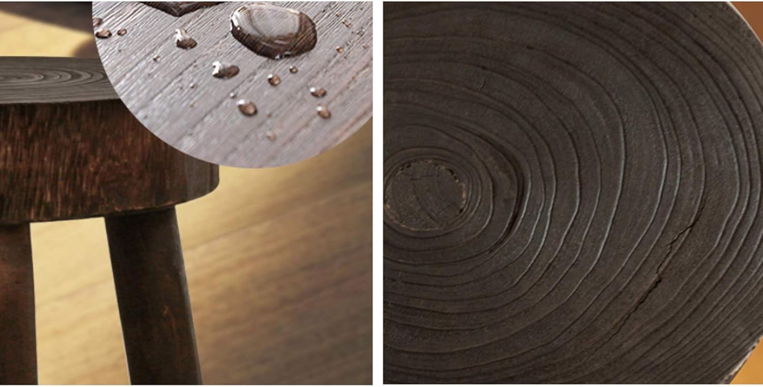 Modern Wooden Stool, Flower Pot Rack, Solid Round Wooden Foot Stool for Kitchen,Bedroom,Living Room,Bathroom