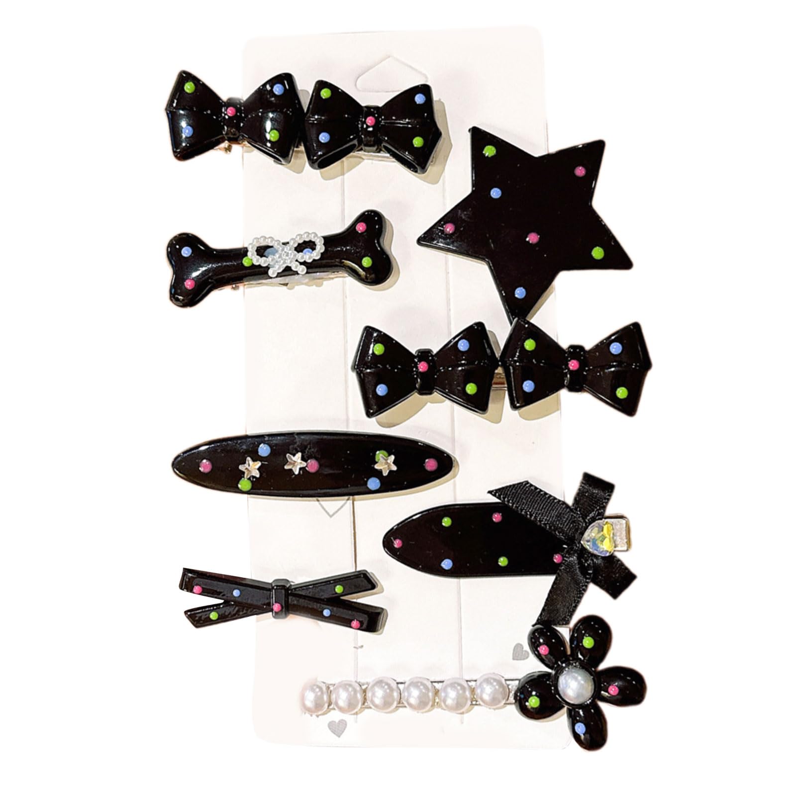 MICFENY 8Pcs Star Shaped Hair Clip Duckbill Barrettes for Women Girls Hairpin Fashion Accessories Party Occasion