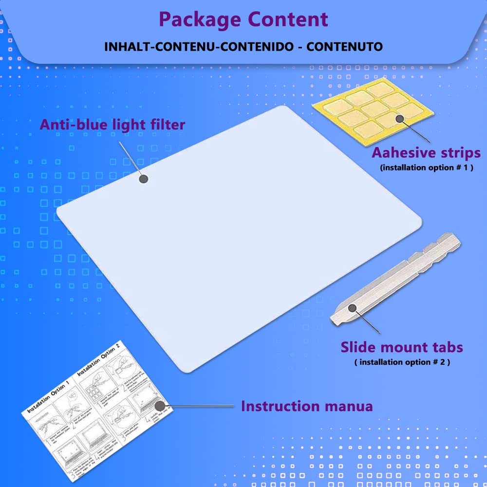 HaruYo Rimovibile Filtro Anti Luce Blu Premium Schermo per 13.3 Pollici, Blocca UV Allevia L'affaticamento degli Occhi, Pet Antiriflesso E AntiGraffio Pellicola Protettiva per Laptop 13.3” (16 : 9)