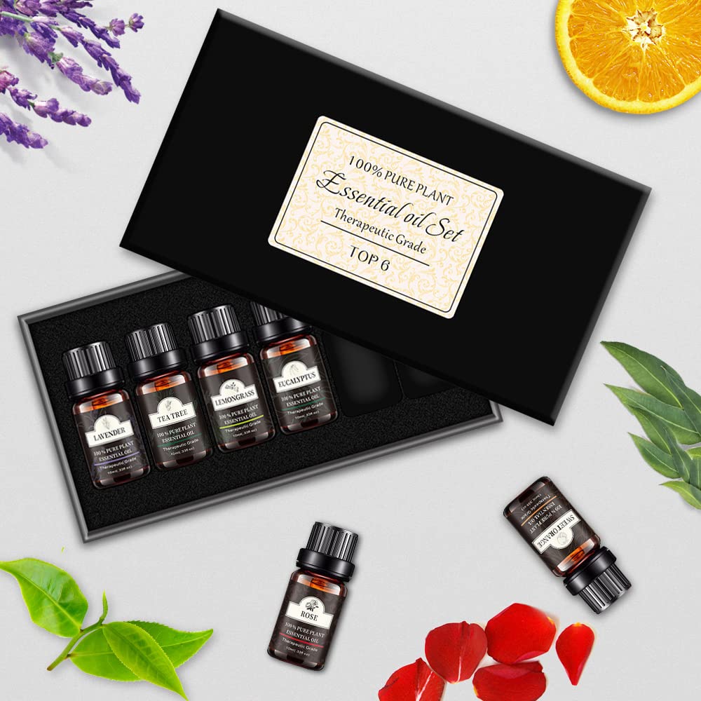 Poven 天然アロマオイル6種セット10ml×6本