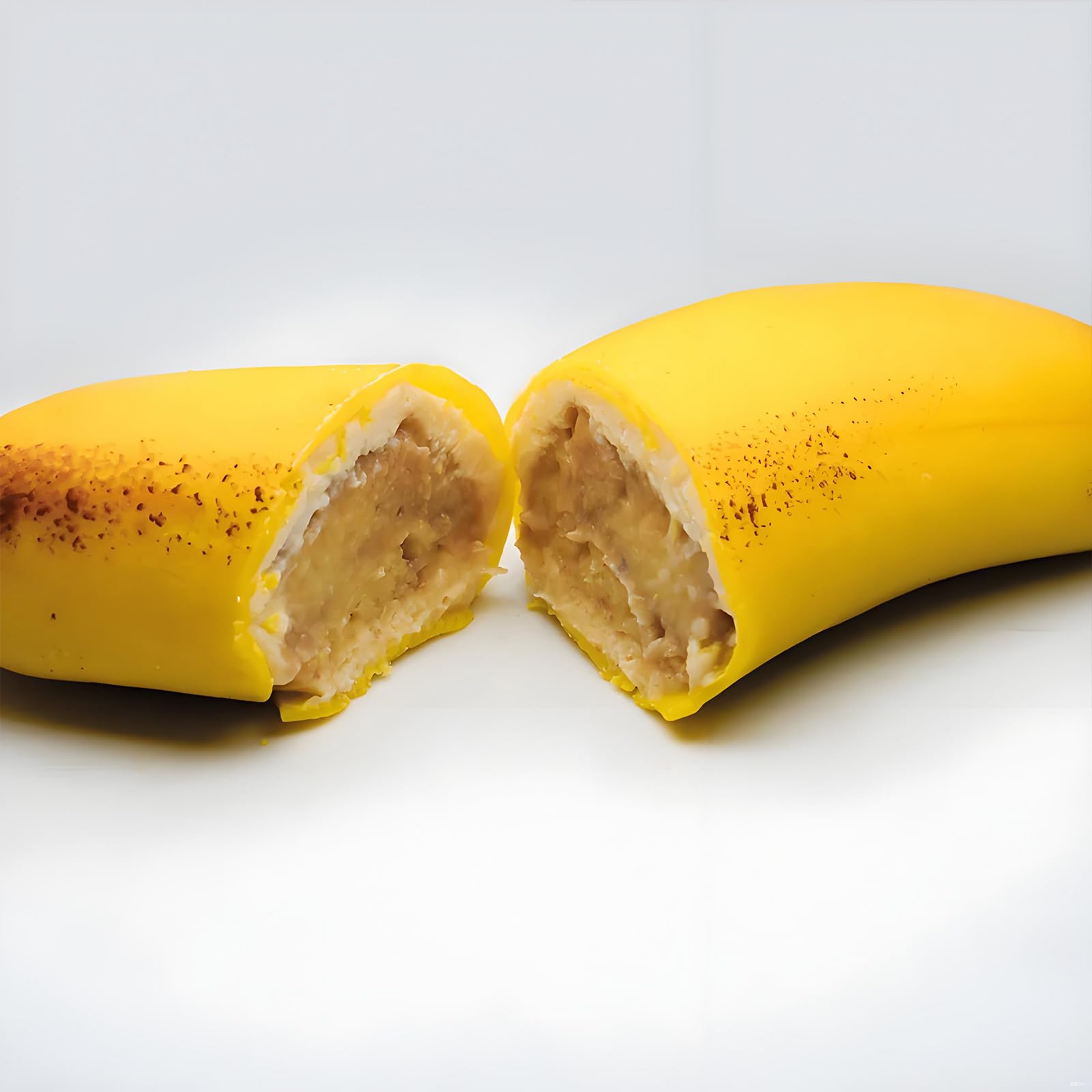 Stampo in silicone 3D a forma di banana, 12 cavità per dessert come mousse, torte, cioccolatini, dolci al cioccolato, tartufo, gelatina, biscotti e budino