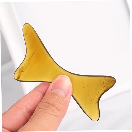 Miniatura 7 de Hemoton 1pc Horn Gua Sha Scraping Massage Tool Hand Tools for Face Jade Facial Roller Resin Scraper Scraping Board Guasha Facial Tool Beauty Skin