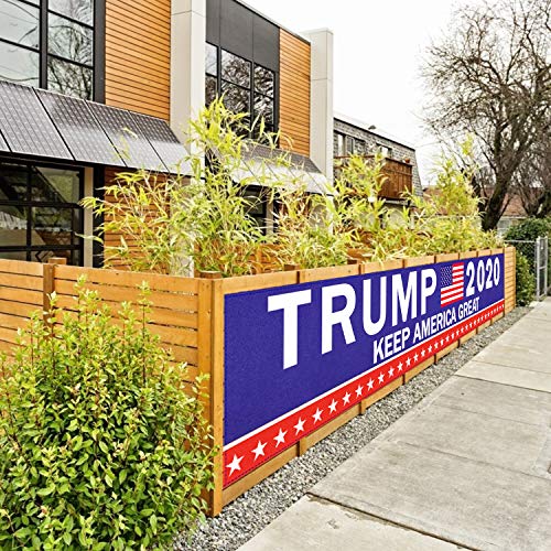 Large Trump 2020 Keep America Great Banner Outdoor Decorations - Donald Trump for President 2020 Banner Sign - Yard, Advertising, Outdoor & Indoor Hanging Decor