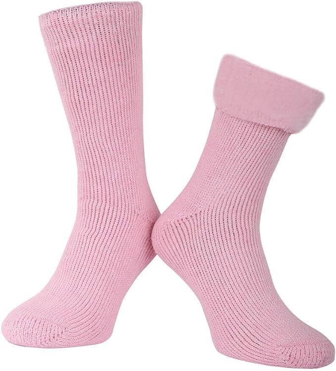 Craze LondonUnisex 2.3 Tog Luxary Thick Fluffy Thermal Socks for Winter Brown 6-11 uk - 39-45 eur