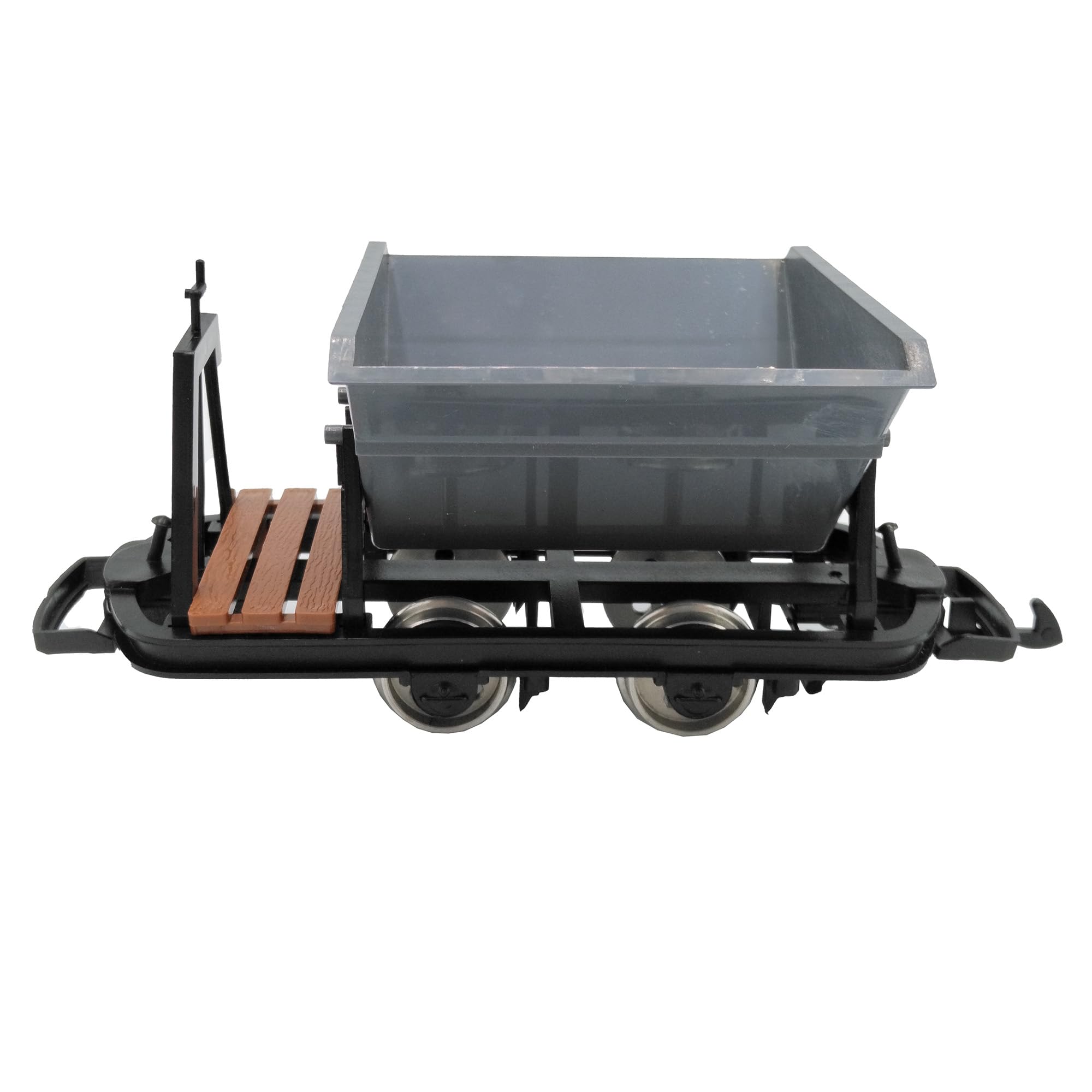 Kipplore mit Bremserbühne grau - Grubenhunt Feldbahnwagen - Selbstbauwagen/Bausatzwagen - Gartenbahn Spur G