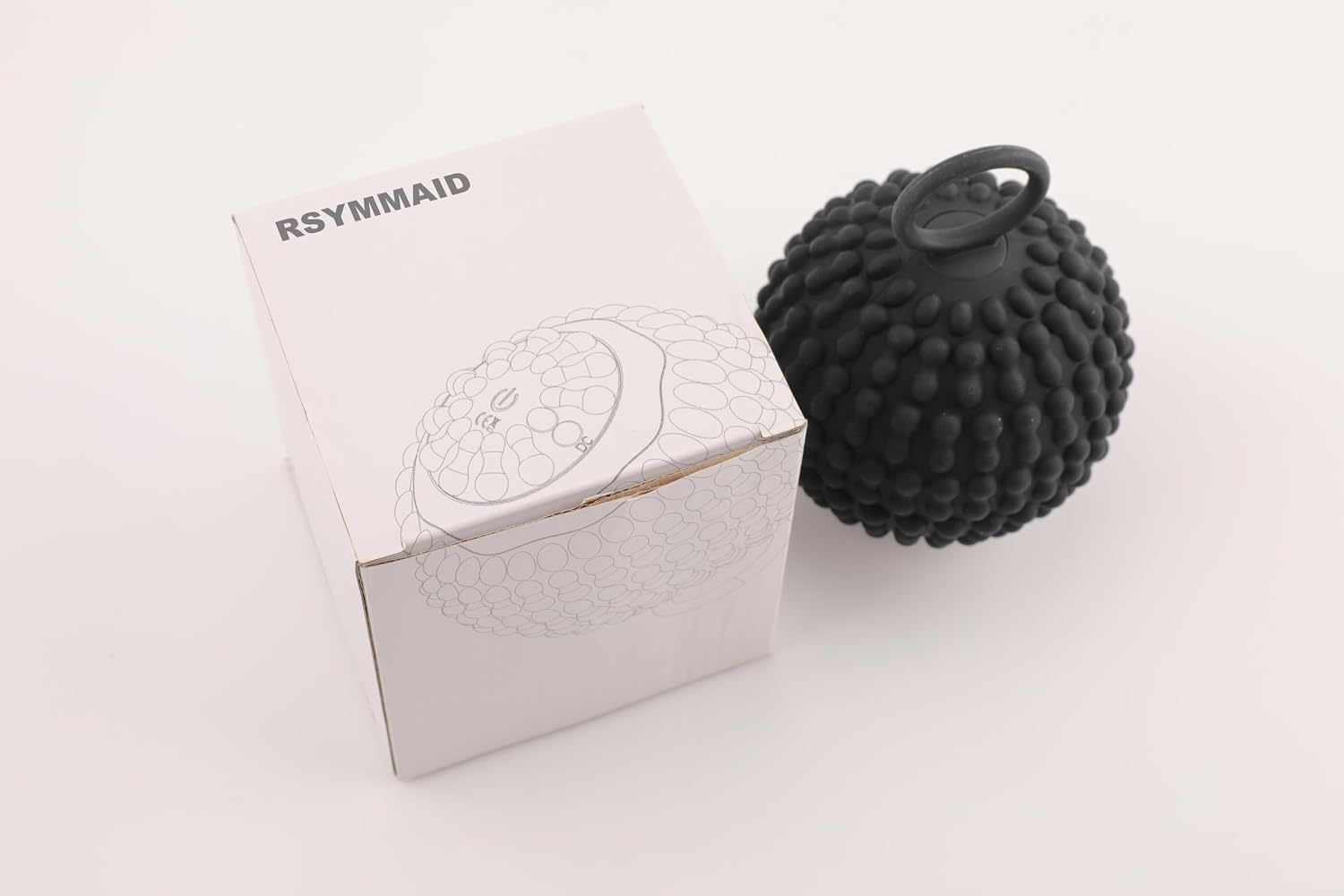 Rechargeable Vibrating Massage Ball, Deep Tissue Electric Trigger Point Therapy with Textured Surface, 4 Speed Portable Muscle Massager for Plantar Fasciitis, Back Pain, Gym Home Office Use
