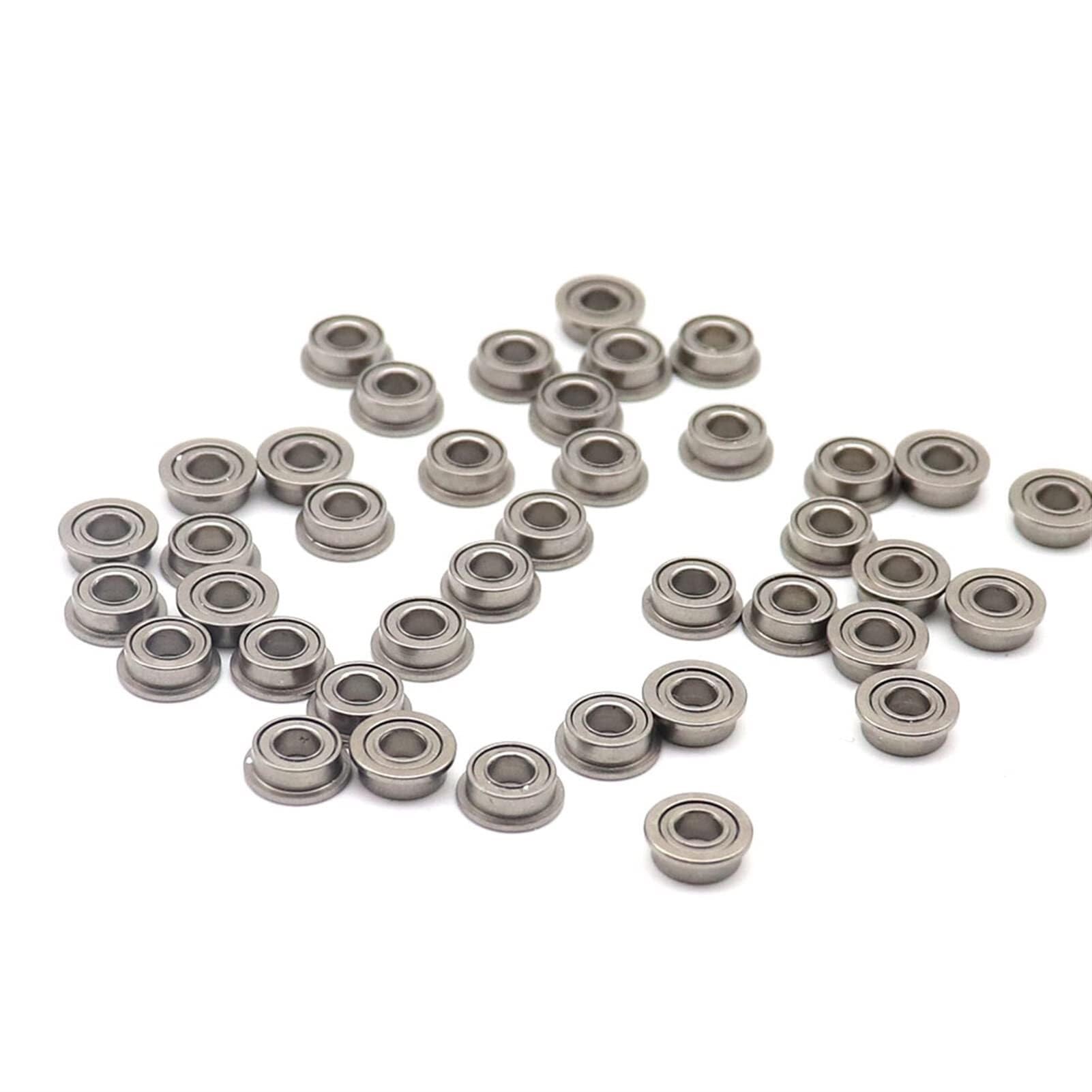 Rollenlager, Hinterradlager, 50 Stück, MF52ZZ, MF62ZZ, MF63ZZ, MF74ZZ, MF83ZZ, MF84ZZ bis MF148ZZ, Miniatur-Flanschlager, dünnwandige, metallgeschirmte Flanschlager, Lagerdichtungen(MF115ZZ 5x11x4)