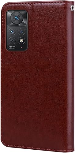 Miniatura 3 de Funda tipo cartera para Xiaomi Redmi Note 11 Pro 4G5G, diseño de flores de rosa, a prueba de golpes, funda de piel sintética con cierre magnético y
