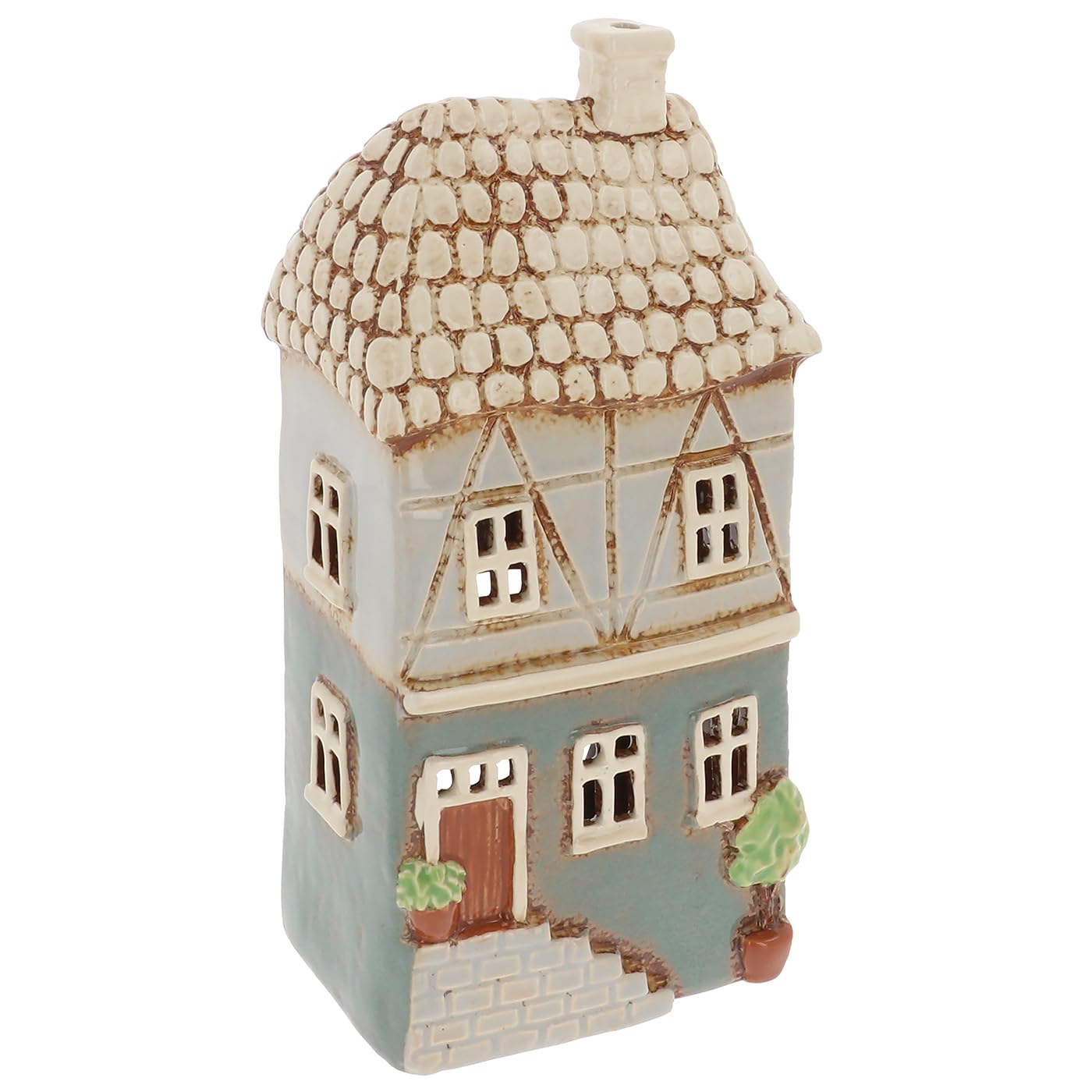 Shudehill Giftware Village Pottery Step House Tealight Holder Ceramic
