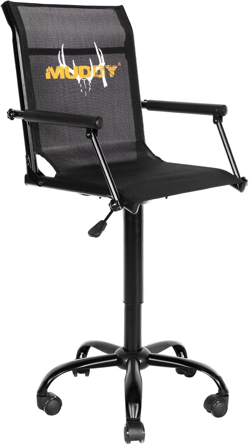 Muddy Logo Rolling Swivel Hunting Blind Chair