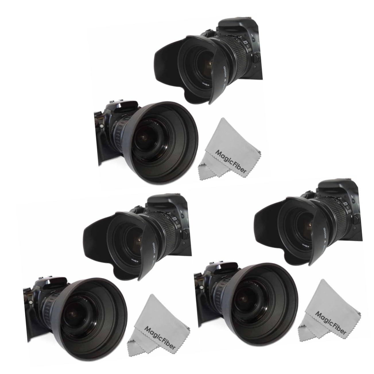 jojofuny Paraluce Per Obiettivo Da 58 Mm Con Panno Per La Pulizia Accessorio Per Obiettivo in Plastica Abs Rigida Facile Da Installare Protegge Dagli Urti