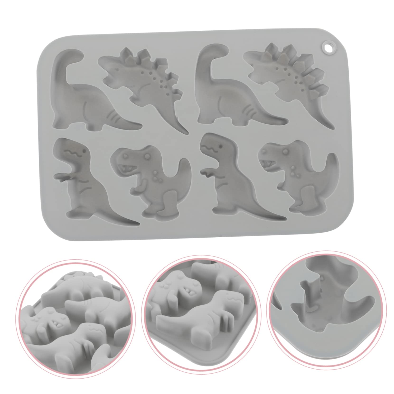 5stücke Dinosaurier Silikonform Für Schokolade Und Süßigkeiten Antihaftbeschichtet Wiederverwendbar Für Diy-bäckerei Zu Hause Fach Design