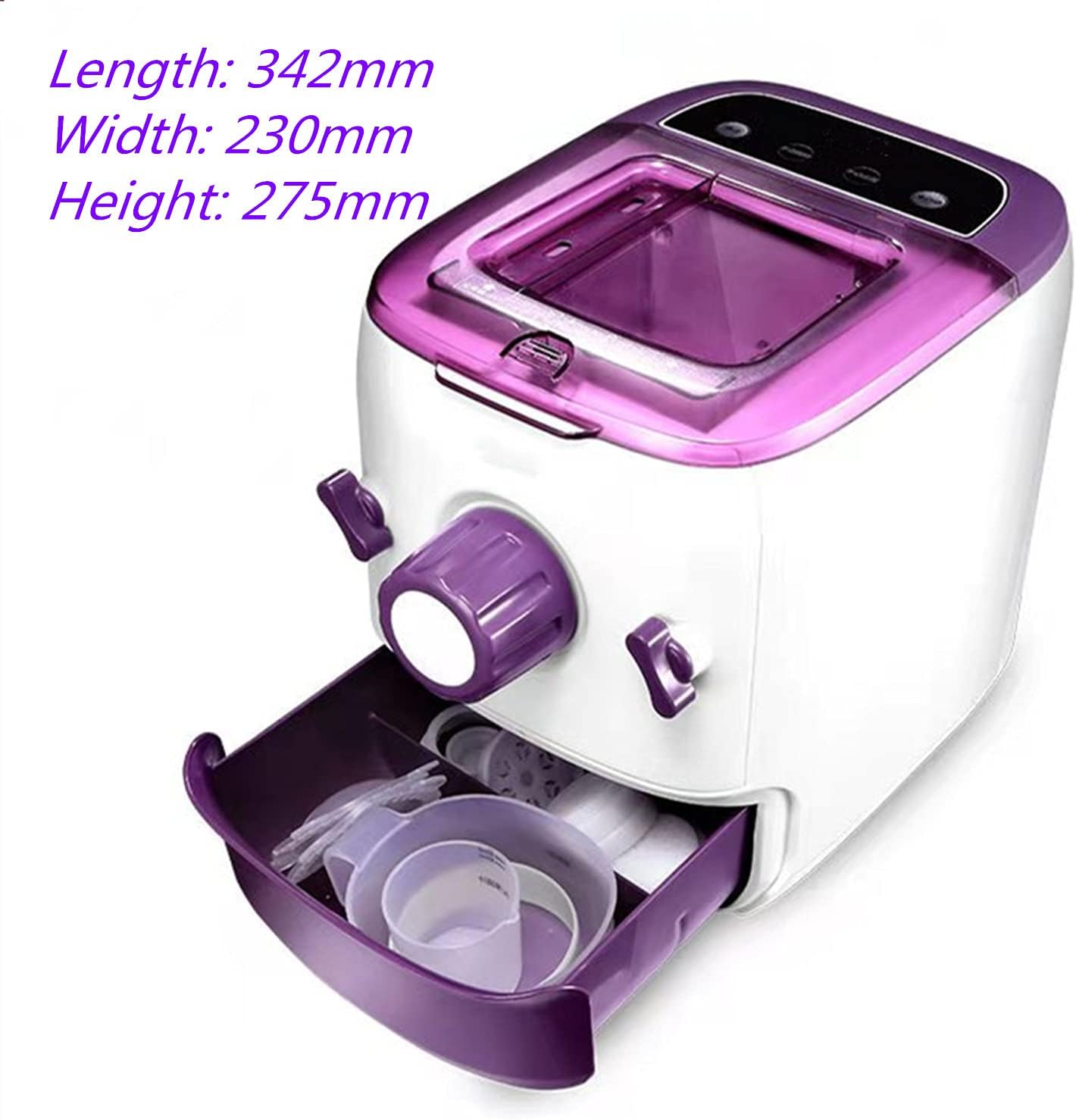 Multifunctional Electric Noodle Machine can Make Thin Noodles Macaroni or Dumpling Wrappers Including 6 Noodle Molds