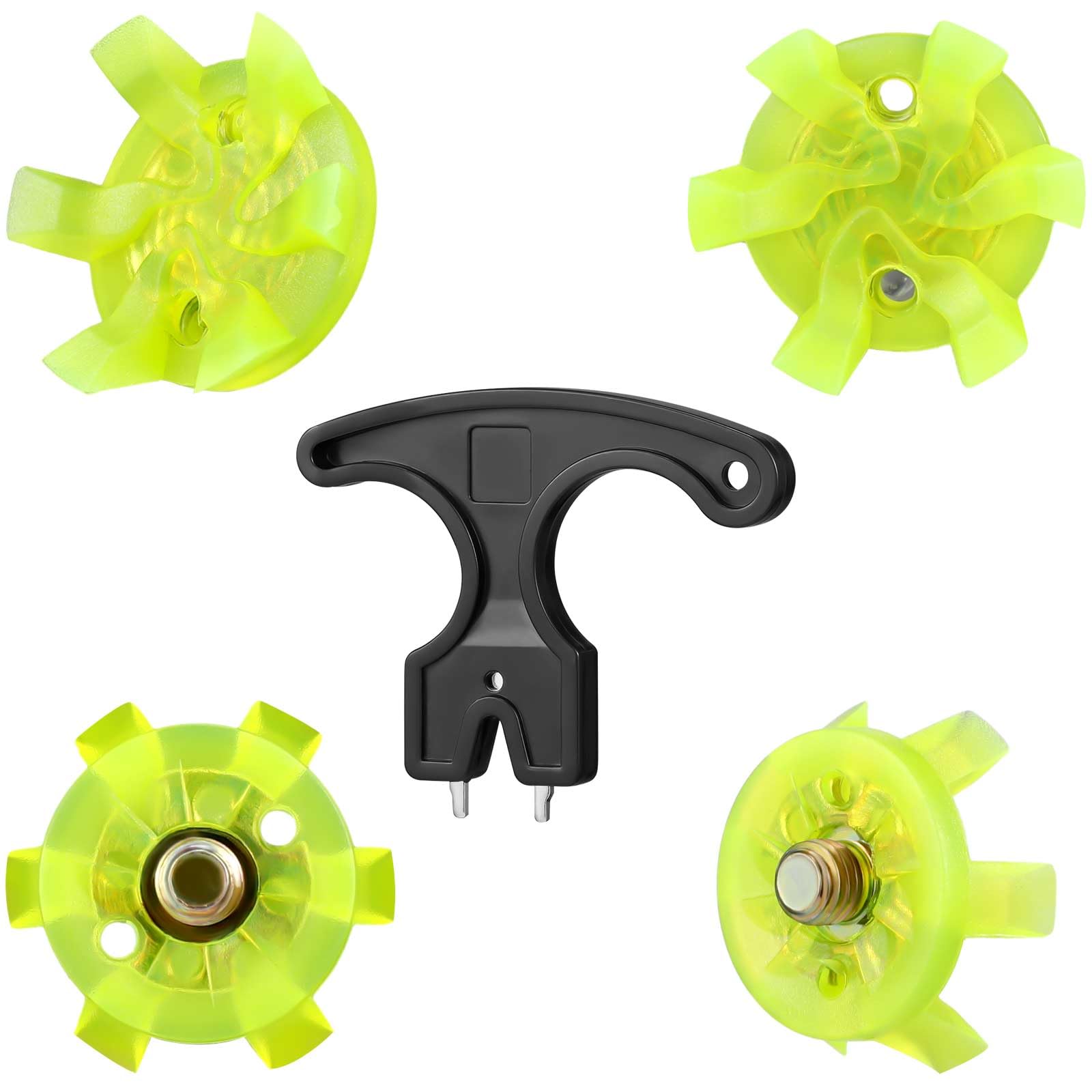 Shappy 50 Pcs Golf Shoe Spikes Replacement Metal Screw 1 Wrench Tool