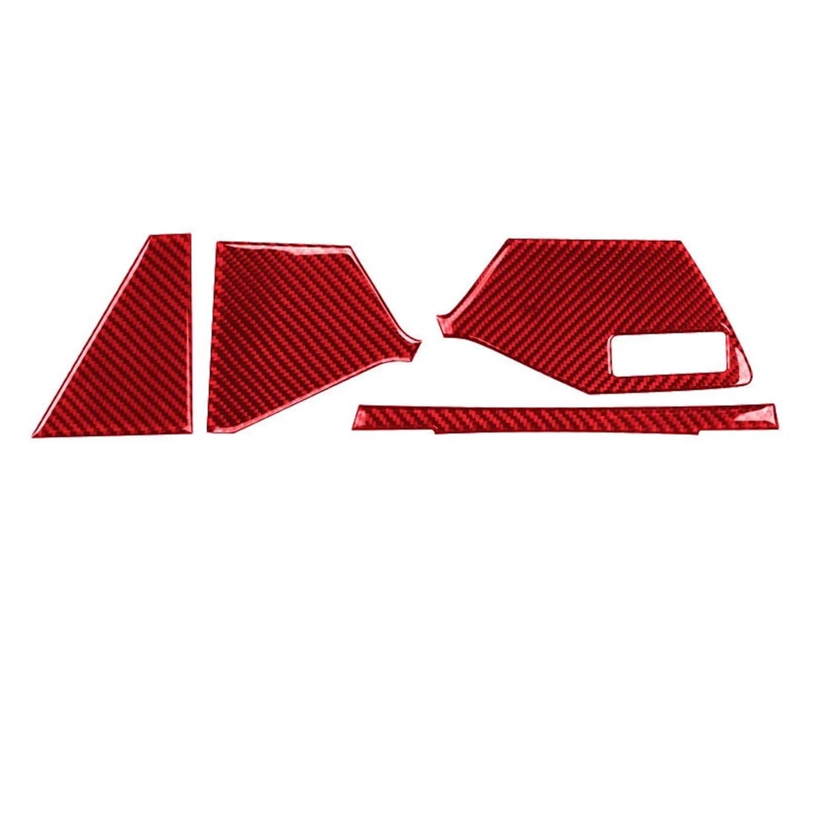 Car Interior Moulding Trim for A3 S3 8Y 2021 2022 2023 2024 2025 RHD LHD Car Central Control Instrument Interior Trim Sticker Interior Accessories(RHD Red)