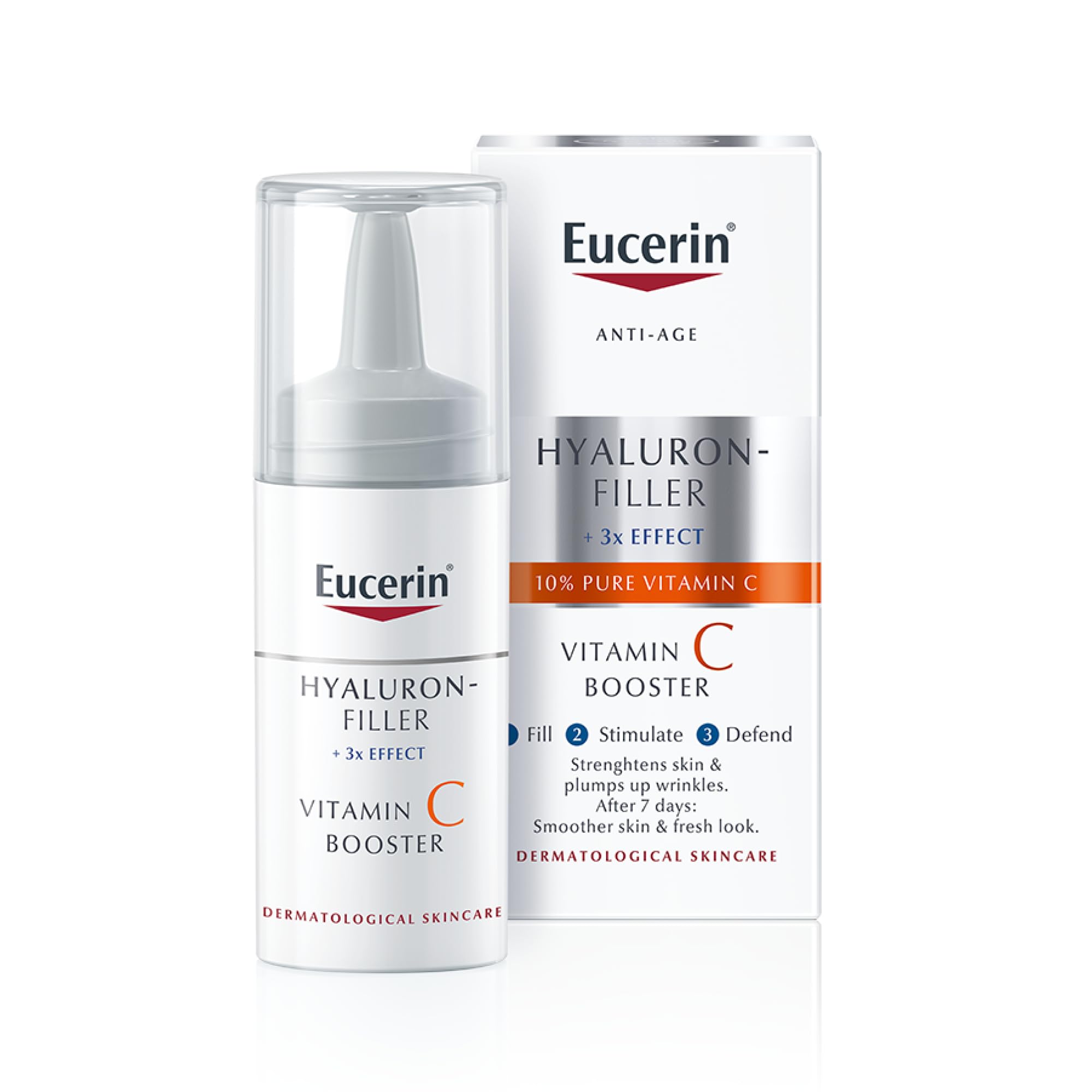 Hyaluron-Filler Vitamin C Booster 8ml, Nourishing Facial Serum to Strengthen and Smooth Skin, Advanced Skincare with Hyaluronic Acid and Vitamin C