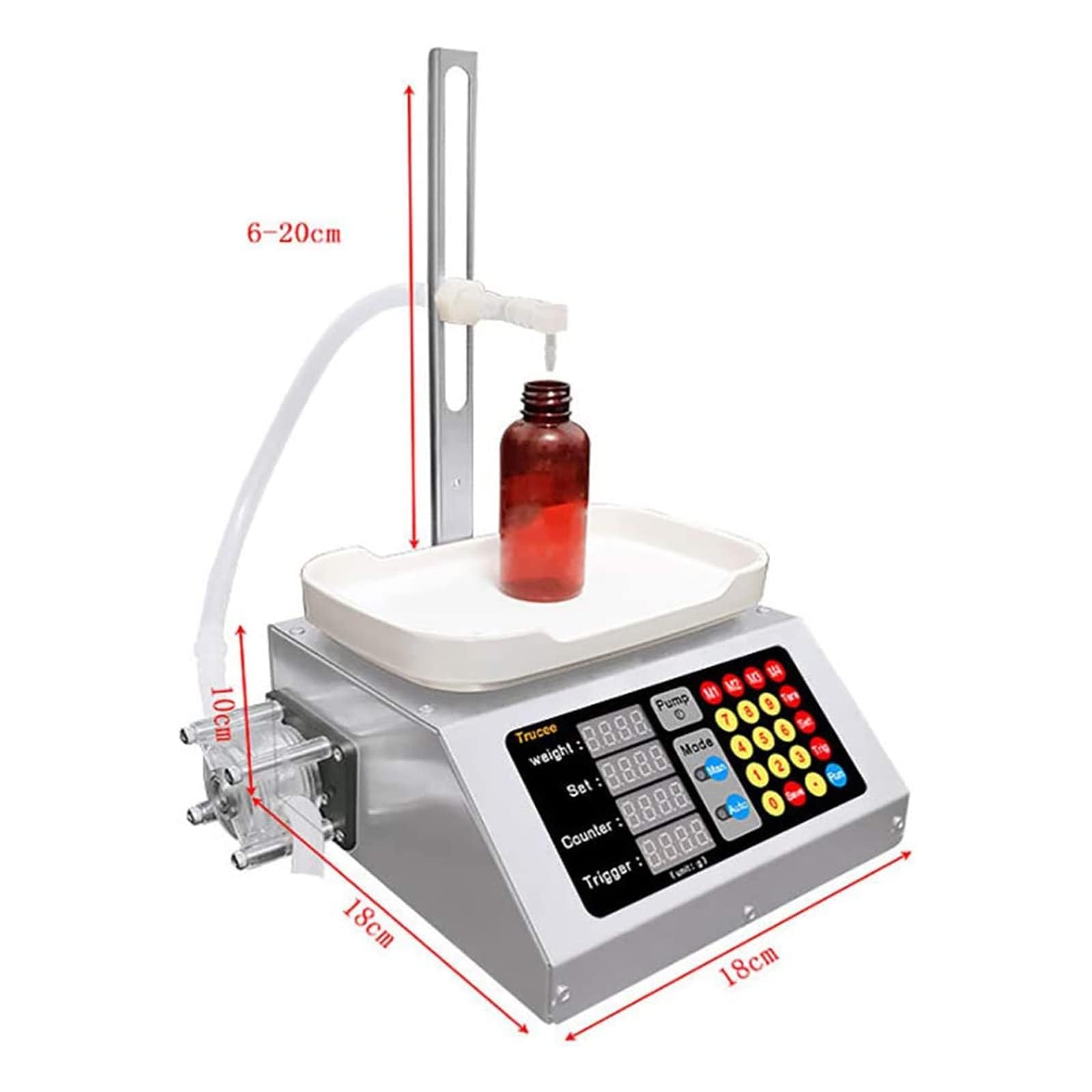 Riempitrice per Bottiglie di Miele, Riempitrice per Pompa di pesatura Riempitrice per liquidi con Bilancia Elettronica, Riempitrice per liquidi viscosi Miele a riempimento rapido da 5-1000 g