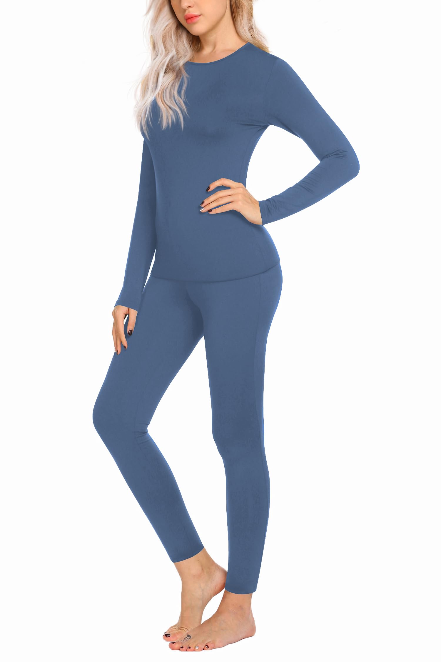 Ekouaer Thermal Underwear for Women Long Johns Sets Lightweight Base Layer