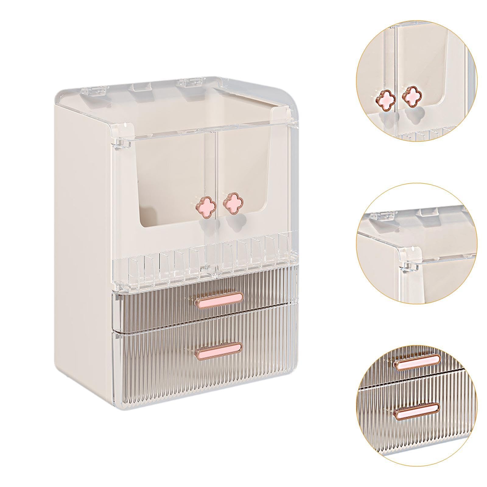 CALANDIS™ Skincare Organizers Box Double Doors Makeup Case for Bedroom Bathroom Vanity Style B | Storage Boxes | Home Organization | Household Supplies & Cleaning 4