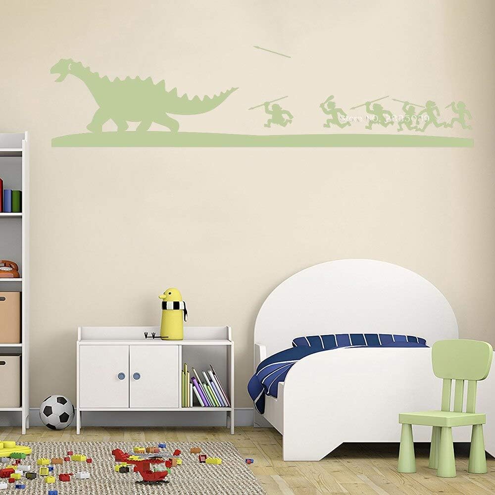 Gadgets Wrap Dinosaur & Cavemen Skyline Wall Decals Landscape Vinyl Wall Art Decal - AG20-DRP-7406