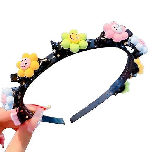 Tiara Infantil Presilhas com Flores Decorativas, Acessório para Cabelo, Multicolorido, Meninas