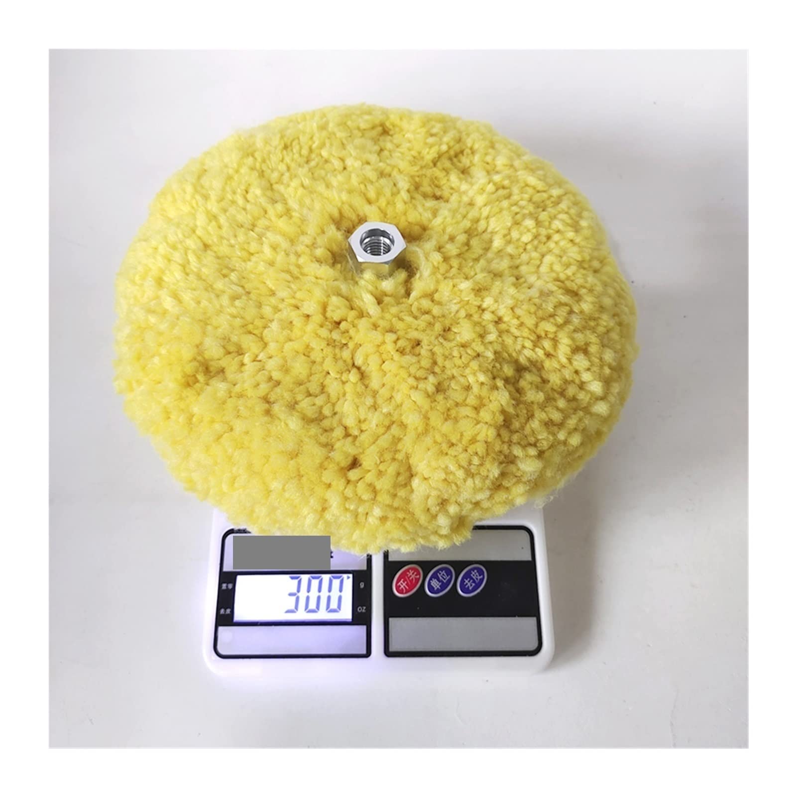 YANGQI yaoqijie 3M05705 Bola de Lana de Doble Cara Amarilla Pulida de Lana Pulida Tornillo de Bloqueo de Tornillo rasguños de Cera Gruesa Disco de Lana de Cera Lasting