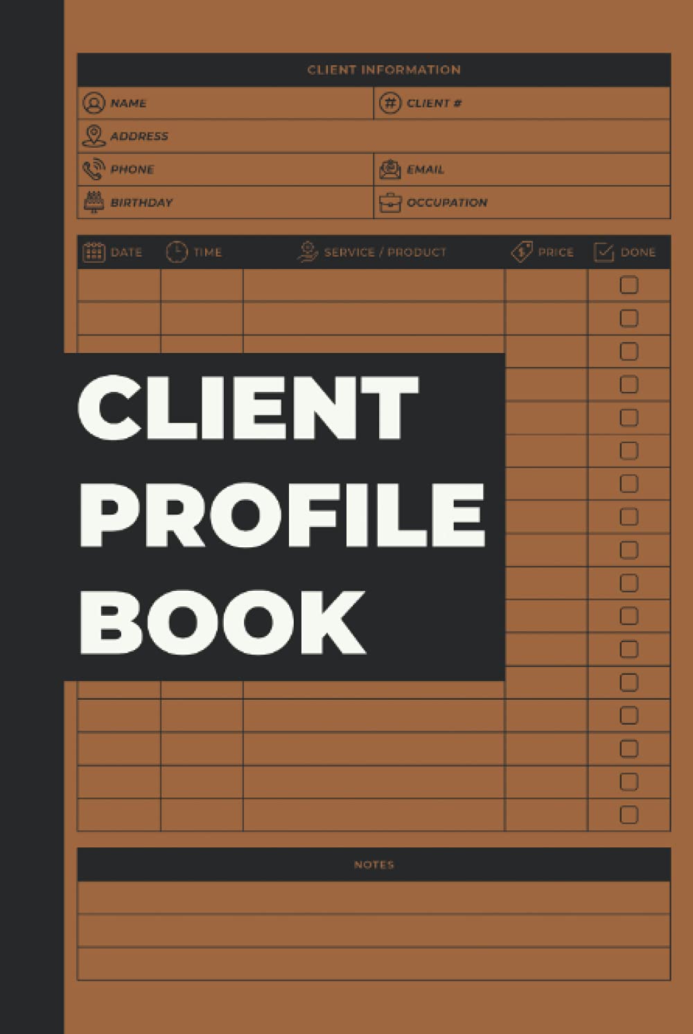 Client Profile Book: Hardcover & Hardback Client Data Organizer & Tracker With All Customer Related Information For Business (Client Record Book)
